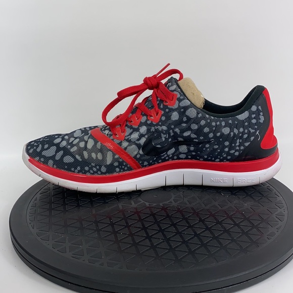 Nike Free 4.0 Print Black/Red/Gray Running Shoes 729818-002 Men's Size 11 - Picture 9 of 14